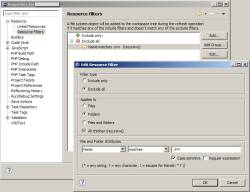 Eclipse Project's resource filter