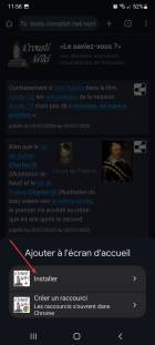Install Android Chrome étape 2