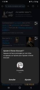 Install Android Chrome étape 4