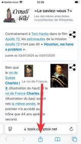 Install iOS Safari étape 1